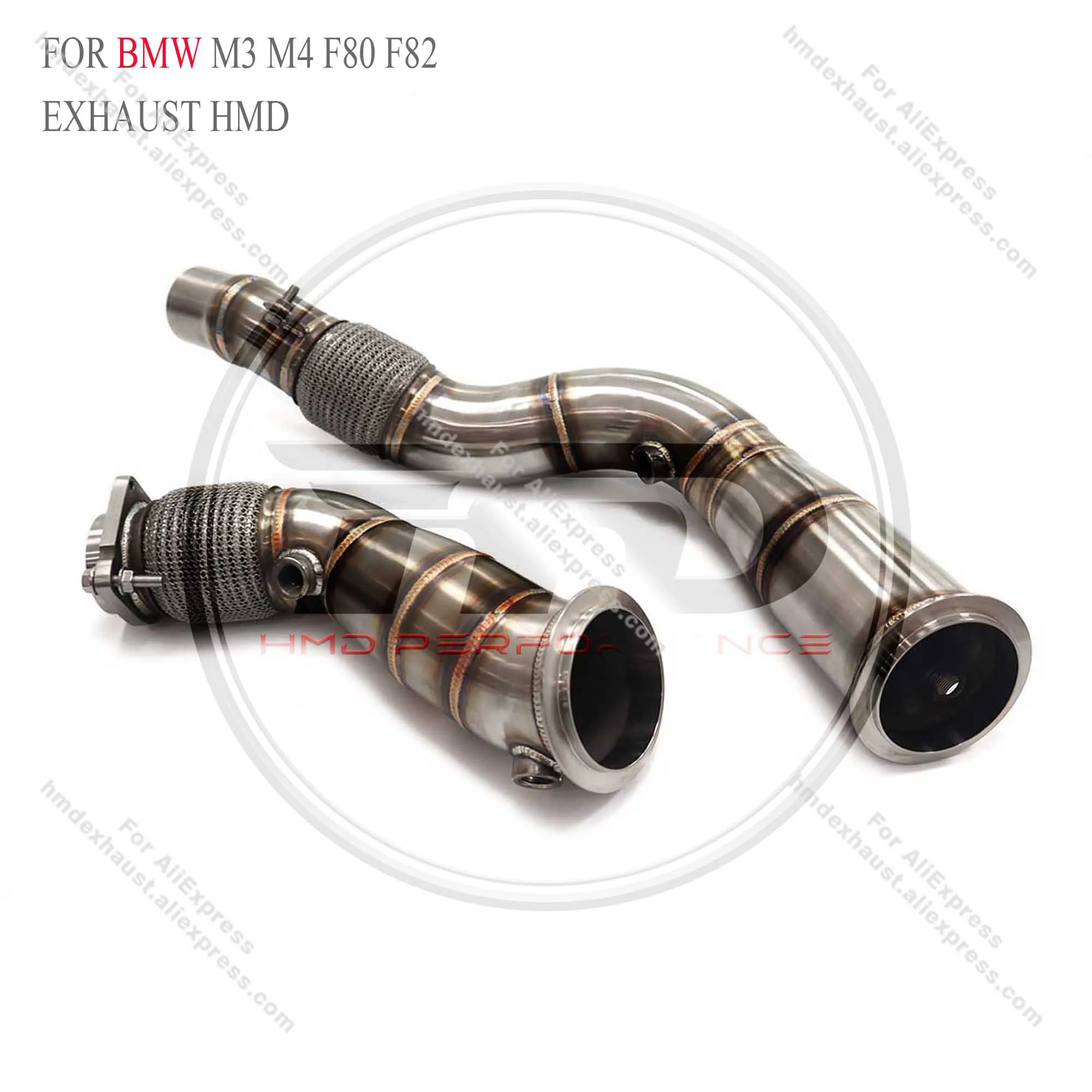 

HMD Exhaust System High Flow Performance Downpipe Lossless installation for BMW M3 M4 F80 F82 Without Heat shield