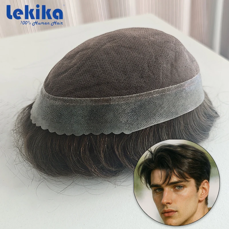 

Australia Lace PU Base Wig Natural Hairline Male Hair Prosthesis Breathable Man Wig Capillary Prosthesis Replacement System