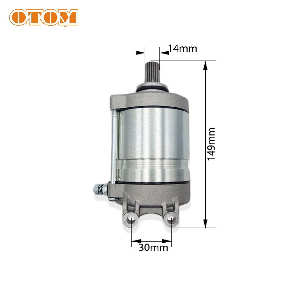 OTOM NC450 Starter Motor For ZONGSHEN ZS194MQ MOTOLAND KAYO BSE AVANTIS ENDURO Motorcycle Electrical Start Engine 9 Teeth