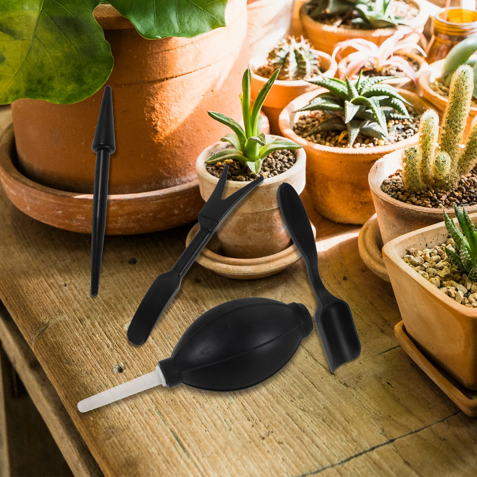 

Набор из 1 комплекта инструментов для садоводства из нержавеющей стали и пластика для суккулентов: компактные эргономичные ручные инструменты для пересадки комнатных растений и бонсай, работы с почвой