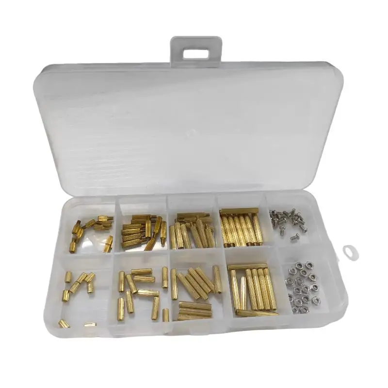 Standoff Mounting Kit M2 120Pcs Brass Nylon with Complete Screws Nuts for  Project Installation