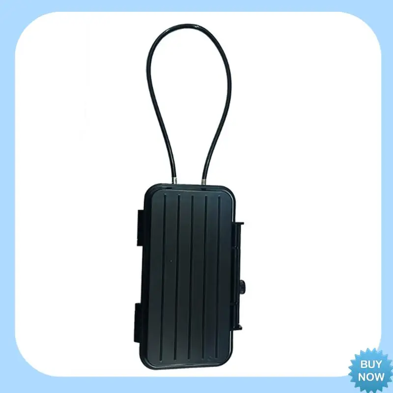 

A47Z Outdoor Portabletravel Safe Box Large Capacity Security Lockbox Code Waterproof Key Lock Box With Removable Cable Handle