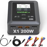 OVONIC 200W 15A Lipo Charger Balance Discharger AC200W DC300W Dual for RC Models for 1-6S Li-ion Life NiCd NiMH LiHV RC Battery