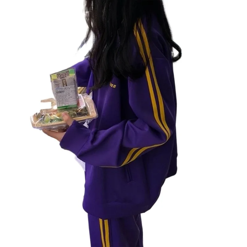 Bequeme Sport Anzug frauen Frühling Herbst Neue Koreanische Version Student Lose Mantel Hosen Mode Lässig Zwei-stück Set