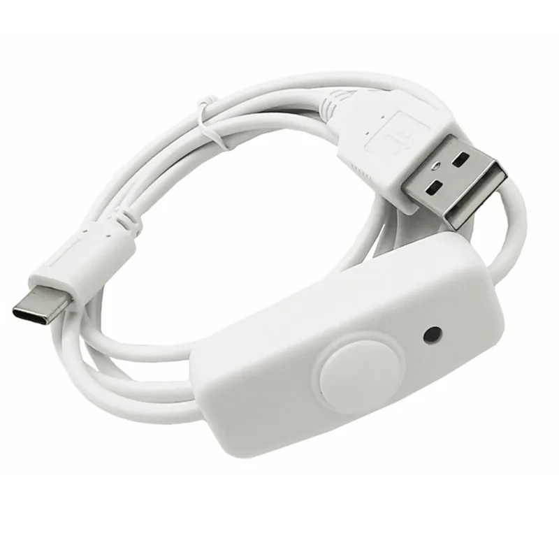 LED ライト付き USB2.0 AM から Type-c オス延長コード 318 ロッカーキースイッチコントローラ 2A 100 センチメートルケーブル