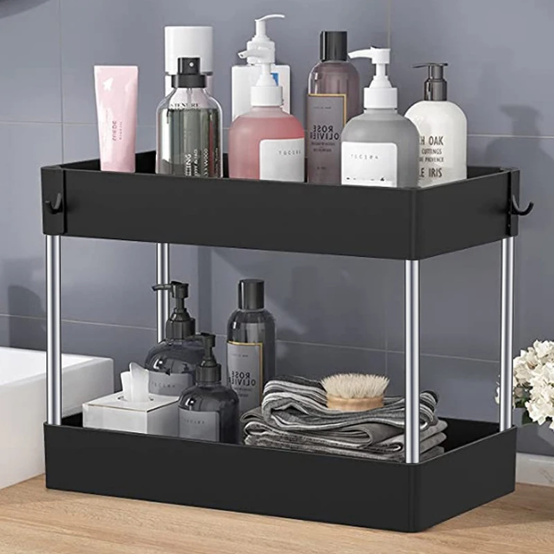 Under Sink Organizer 2 Tier Bathroom Organizer Bath Collection Baskets Under Sink Drawer Storage Shelves For Bathroom Accessory