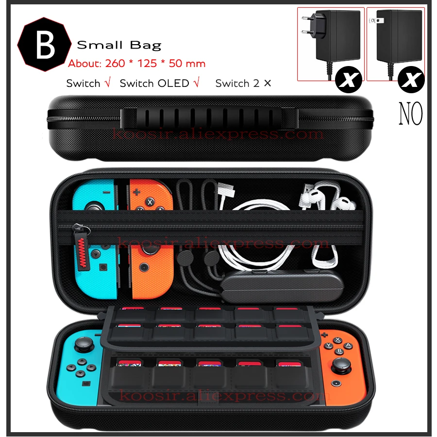 Torba do przechowywania i przenoszenia Nintendo Switch OLED z tkaniny Oxford, wysokiej jakości, przenośna, ochronna, odporna na zarysowania, torba podróżna. — zdjęcie produktu 5