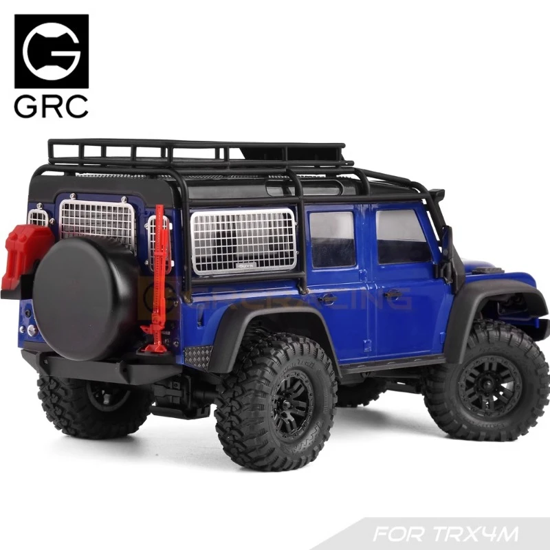 Metal three-dimensional side window net rear net car shell metal protection for 1/18 RC Crawler Car Traxxas TRX4M Defender Parts