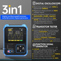 DSO-TC3 generatore di segnale per oscilloscopio digitale 500kHz larghezza di banda 10MSa/s supporto per frequenza di campionamento Transistor a diodi rilevamento LCR