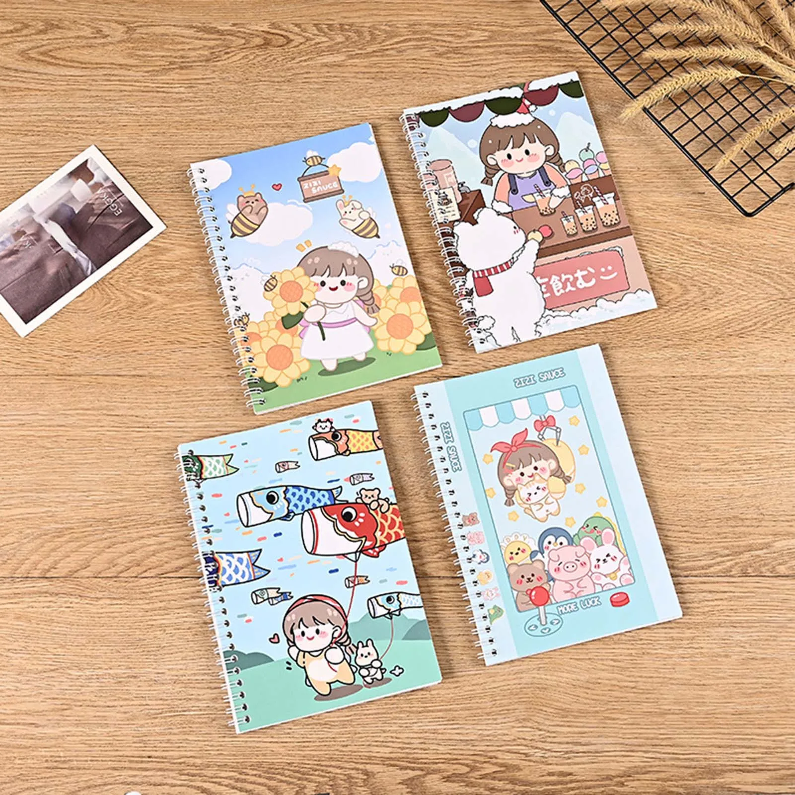 A5 Cute Sticker Book 32sheets Blank Collecting Album Organiser Reusable Double Sided Release Paper For Diy Scrapbooking Stickers