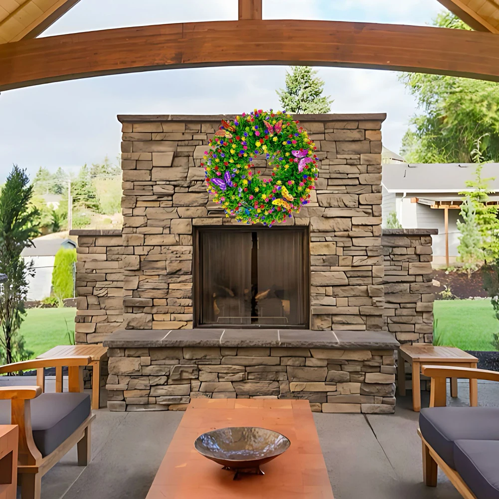 

Искусственный эвкалиптовый венок, венок на спинную дверь, венок из листьев эвкалипта для стены, окна, фермерского дома, вечеринки, праздника, домашнего декора