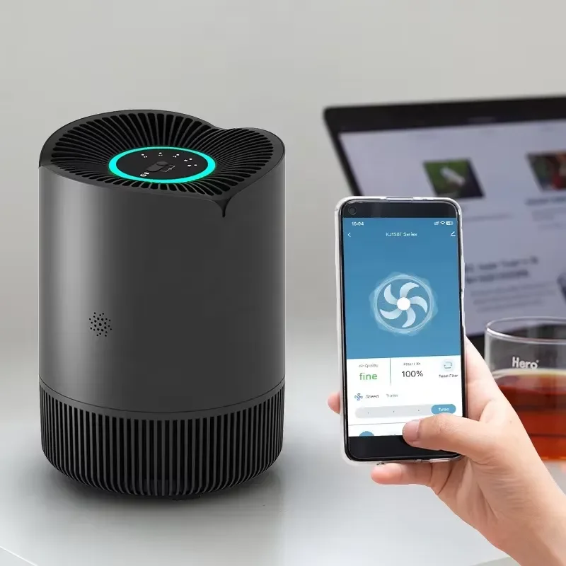 Portable Air Purifier with H13 HEPA Filter for Home Office Dust Removal Quiet Operation Small Appliance Low MOQ Available H13