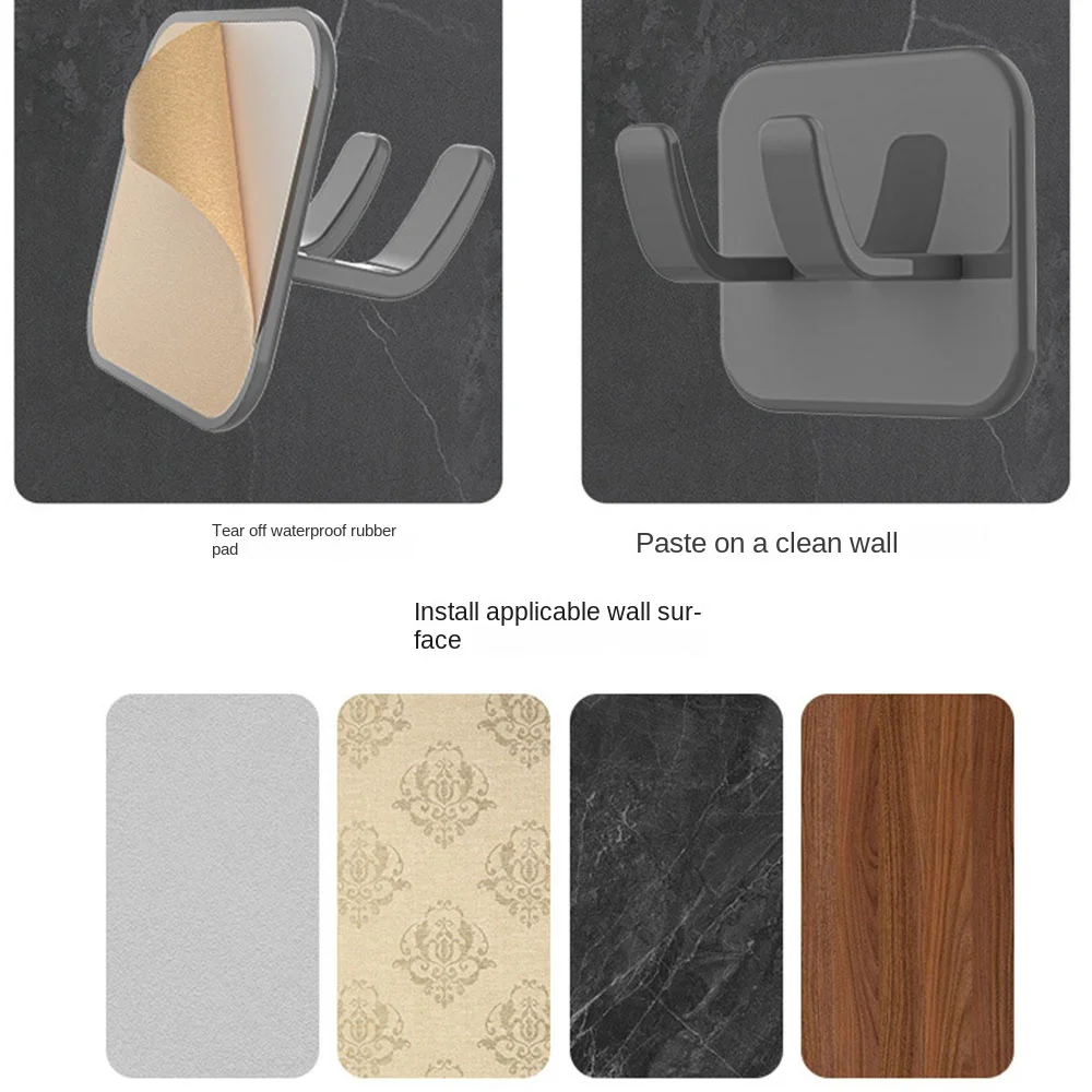 3pcs Adhesive Plug Hook Stand Plug Storage Rack Wall-mounted Kitchen and Bathroom Hook Multi-purpose Mobile Phone Charging Rack