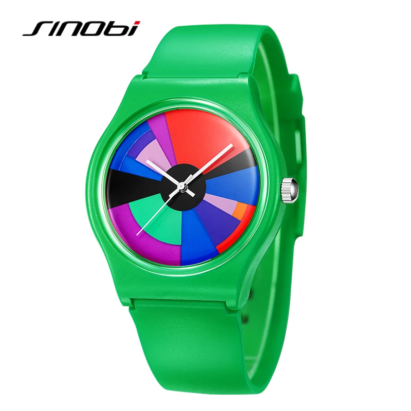 SINOBI Original Design Men's Watches Best Gifts Clock Colorful Life Style Mans Quartz Wristwatches Top Fashion Male Clock