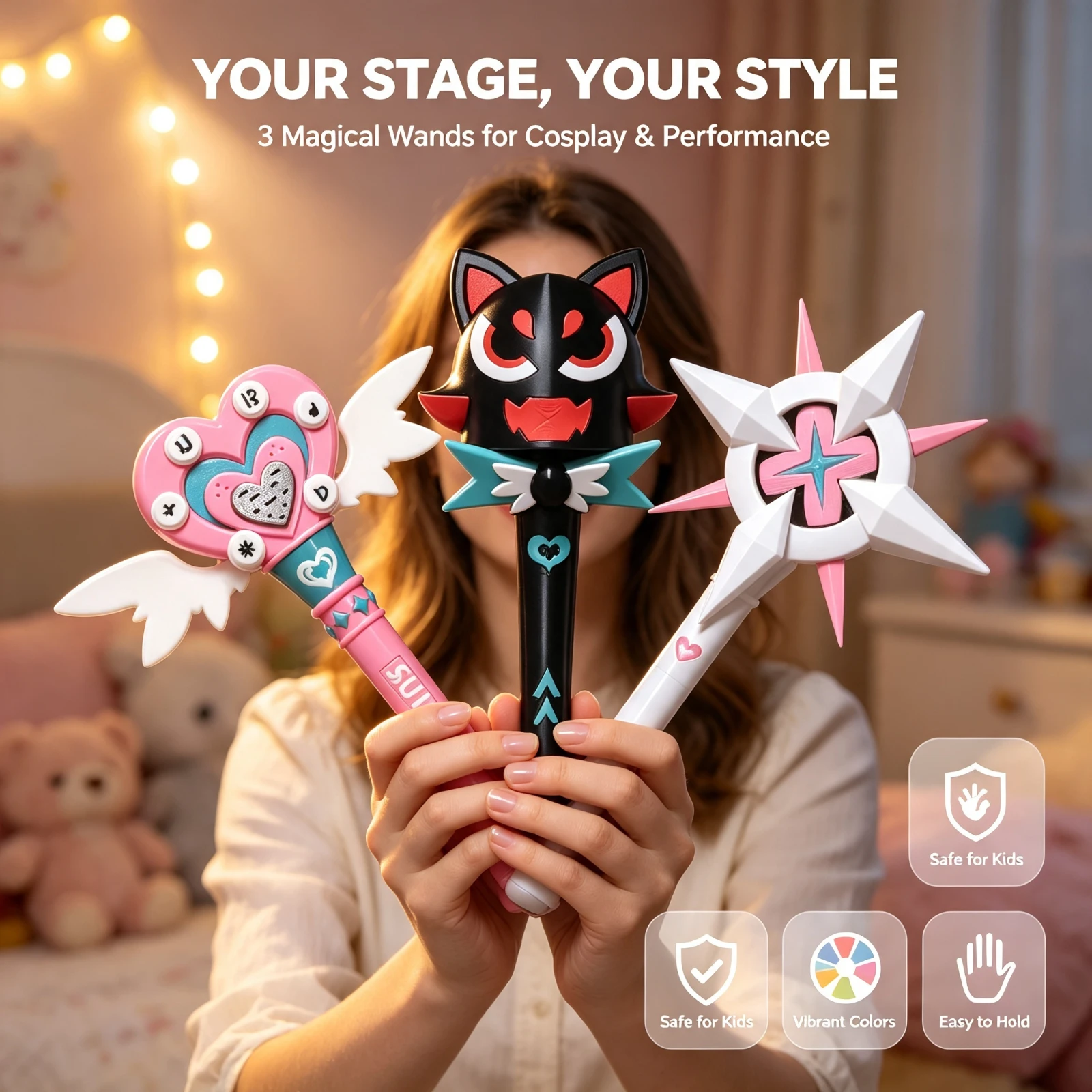 Zenless Zone Zero Cosplay, Microphone Props Anby Nekomata Piper, Voice Changer Wand Toy, Stage Performance Gift For Kids