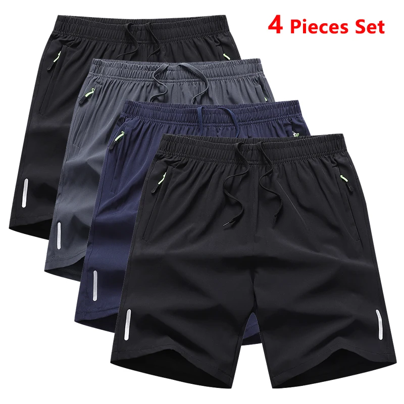 

4 пары повседневных шорт для мужчин: спортивные шорты для бега, фитнеса, баскетбола, футбола, пляжные шорты.