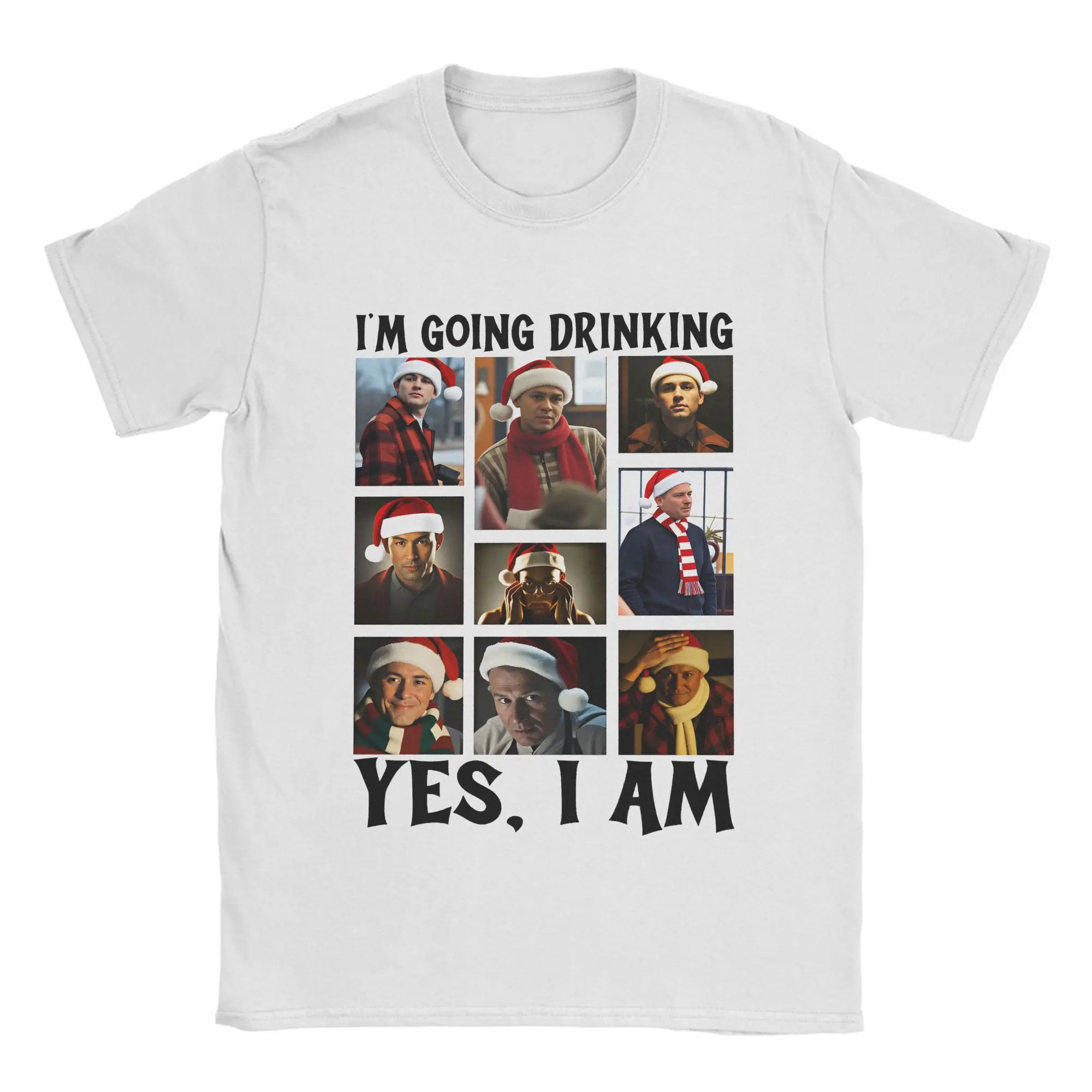 Men's Charlie Hunnam Ed Gein I'm Going Drinking Yes I Am Christmas T Shirts  Cotton Tees Summer Custom Logo Tshirt Large Size
