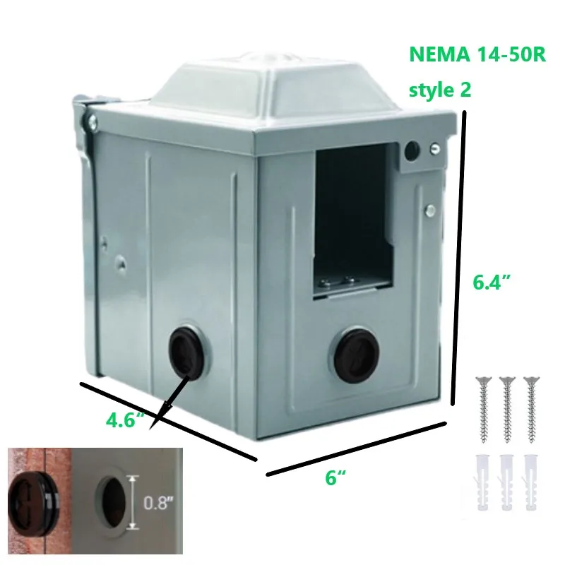 NEMA 14 50 TT-30R  Power Outlet Panel 50A  IP66 waterproof  dustproof  EASY  to install outdoor connector for RV boat