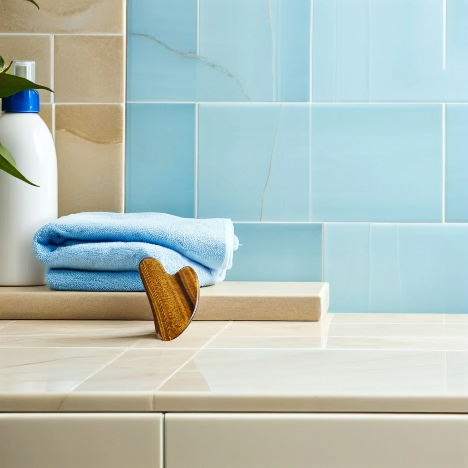 

1Pcs Light Brown Tiger Eye Dolphin Gua Sha Scraping Board Facial Massage Tool Support Lymphatic Drainage Skin Care