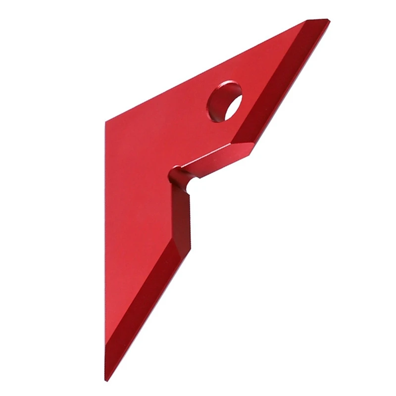 Aluminum Alloy Woodworking High-Precision Knife Edge Angle Ruler 45/90° Internal External Universal Angle Ruler, Durable Purple