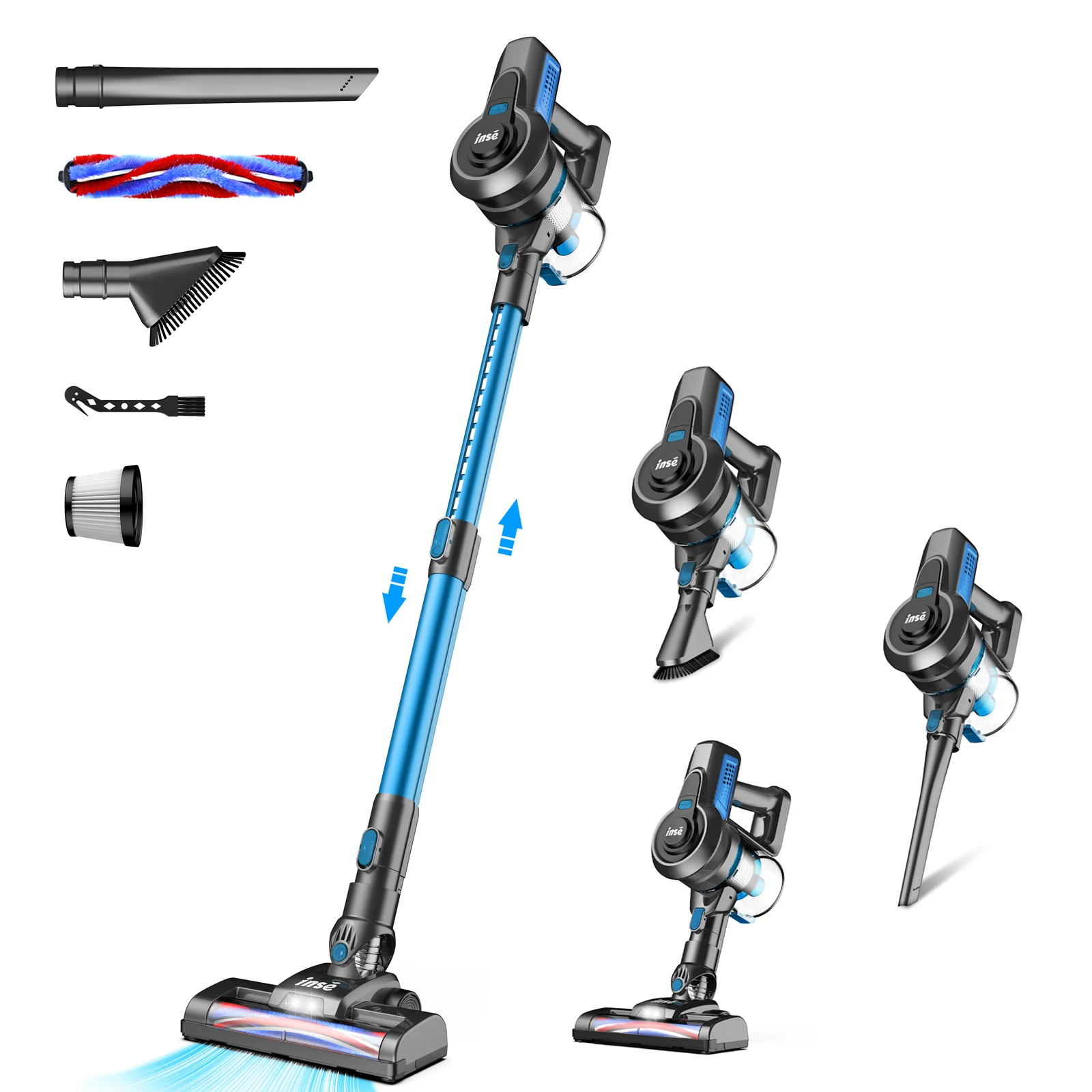

INSE N650 Cordless Vacuum Cleaner, 25Kpa Lightweight Stick Vacuum, Up to 45 Min