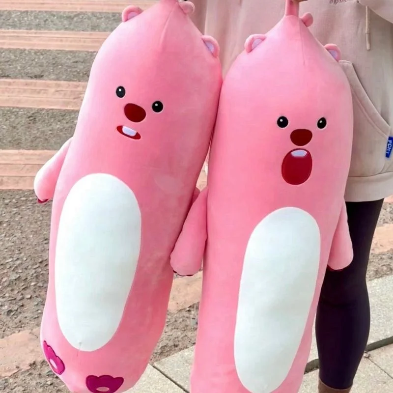 

Anime Loopy Cute Character Little Beaver Same Starch Intestine Shape Doll Pink Strip Loopy Sleep Companion Doll