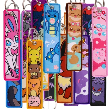 Anime Cool Key Tag Cartoon ricamato Jet Portachiavi per motocicli Borsa per auto Zaino Chaveiro Portachiavi per regali di amici