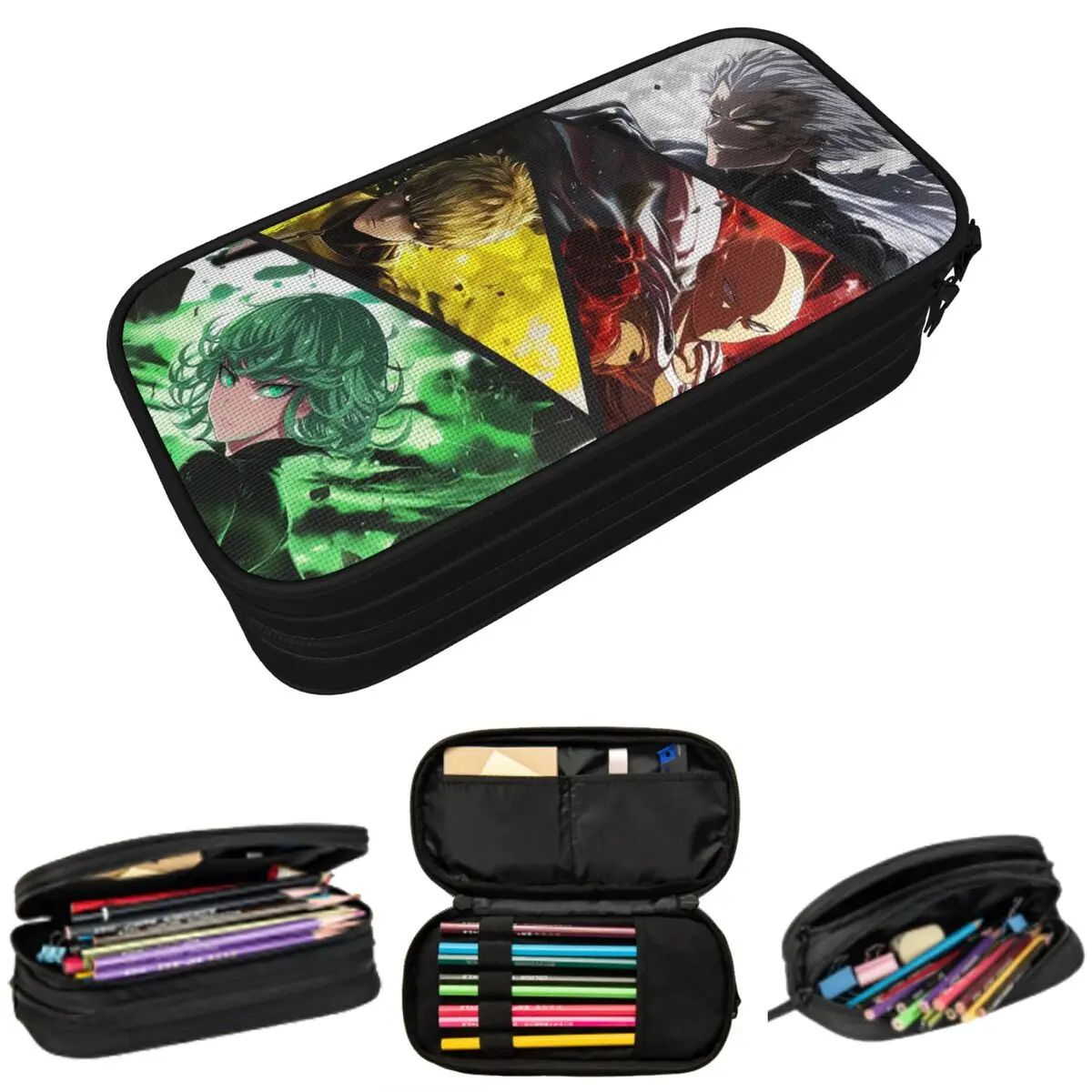 

Tatsumaki One Punch Man Anime Pencil Case for Kids School Pen Box Pencil Bag Stationery Supplies Pen Holder Bag