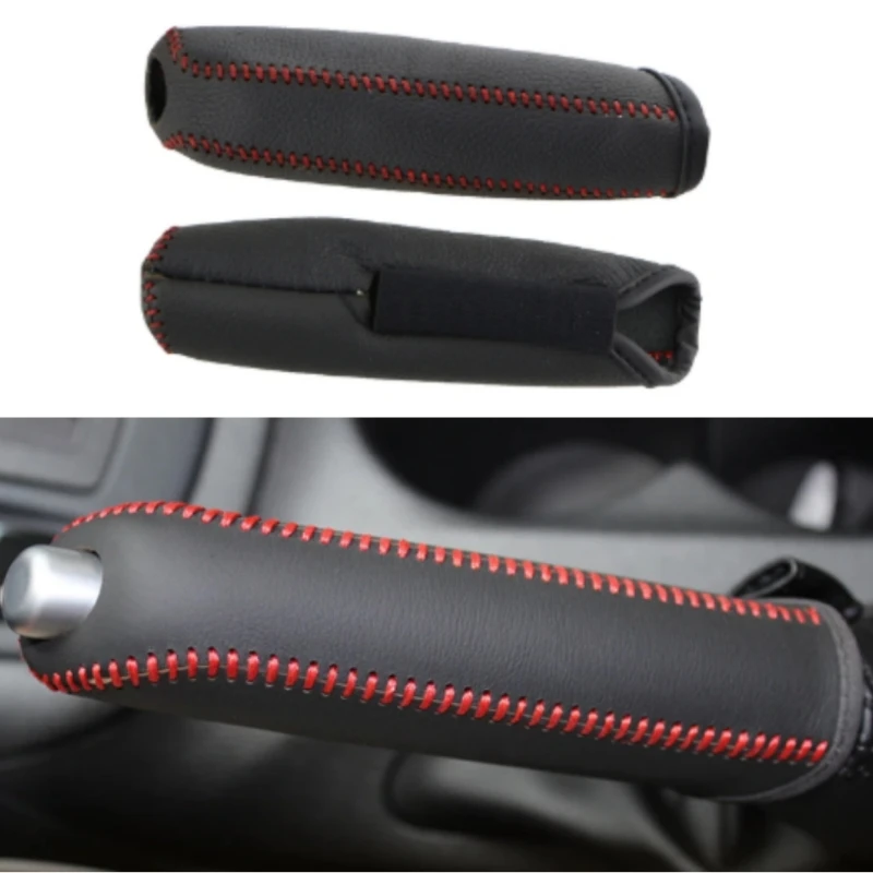 Leather Car Handbrake Hand Brake Cover for Mazda 3 Axela Atenza CX-5 CX3 CX-3 CX5 2015 2016 2017 2018 2019 2020 AT Accessories