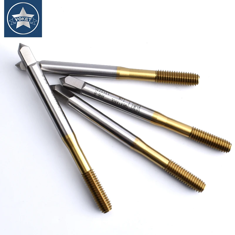 GULING HSS-E formando rubinetto gambo lungo con rivestimento TIN filo di lunghezza totale 80 millimetri Metrico rubinetto macchina M1.4 M1.6 M2 m2.5 M3 M4 M5 M6
