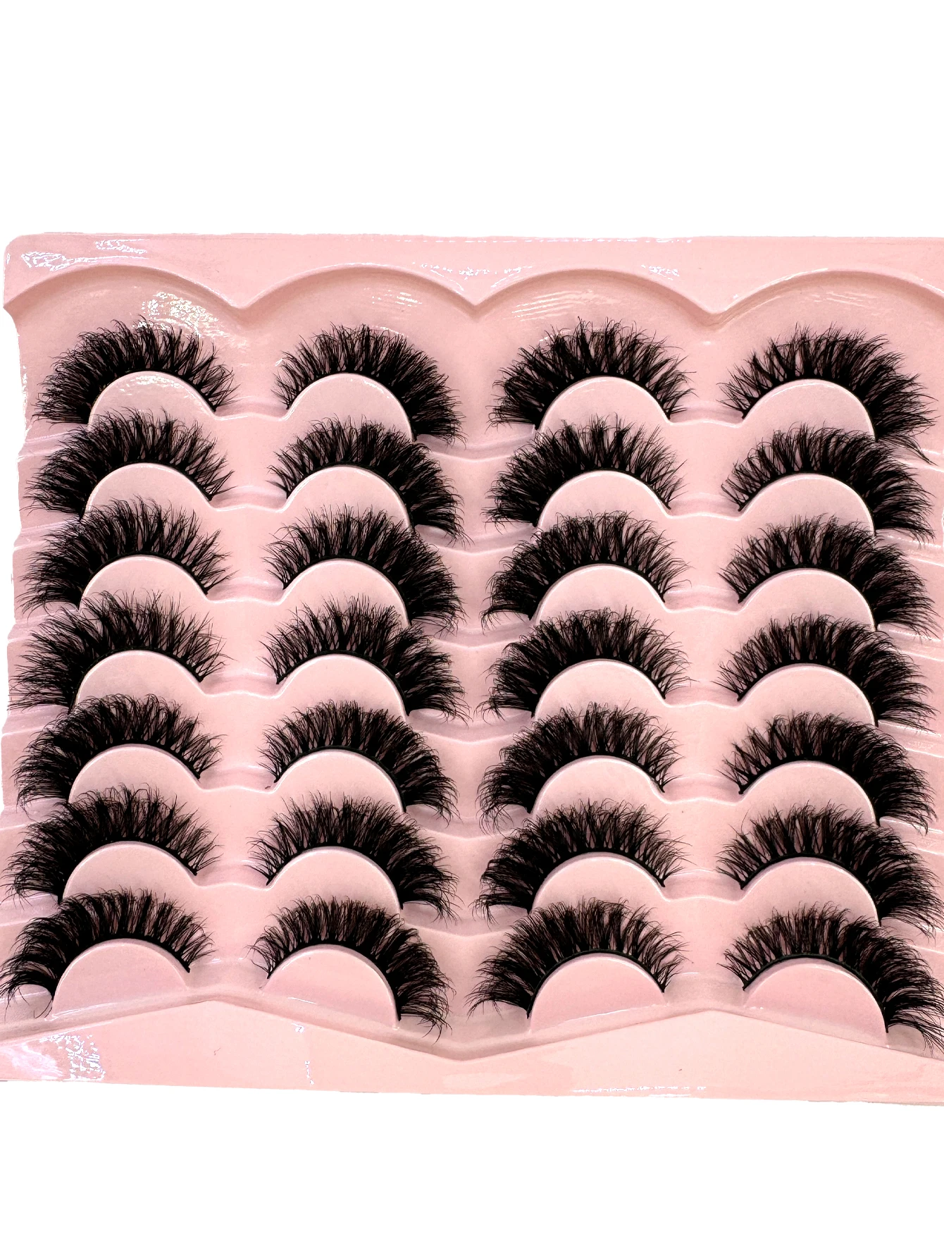 Cílios naturais curtos cílios inteligentes saco de cílios de vison falso 14 pares de tiras de cílios de olho de gato naturalmente fofos para diariamente