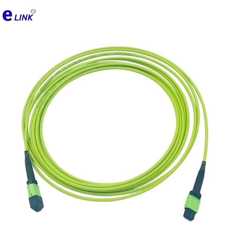 Kabel Patch Serat Optik MPO OM5 Tipe B 24 Core Perempuan Laki-laki MTP Optik Jumper Patch Timah 1M 3M 5M 10M 15M 20M Multimode MPO UPC
