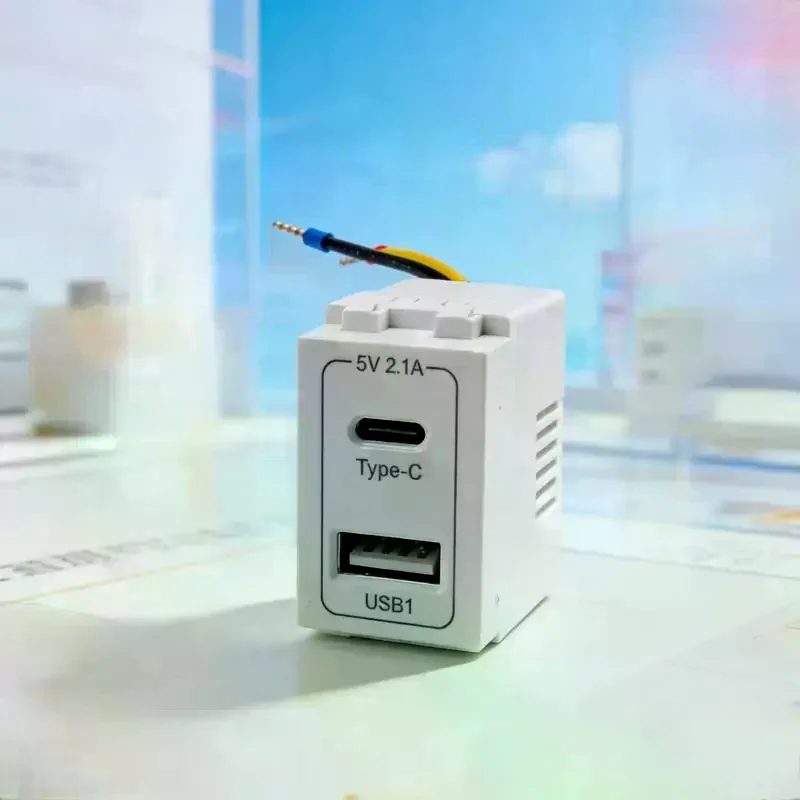 1Pcs 220V To 5V Transformer With 2.1A USB Mobile Phone Charging Adapter Switching Power Socket 128-Type USB Power Module Charge