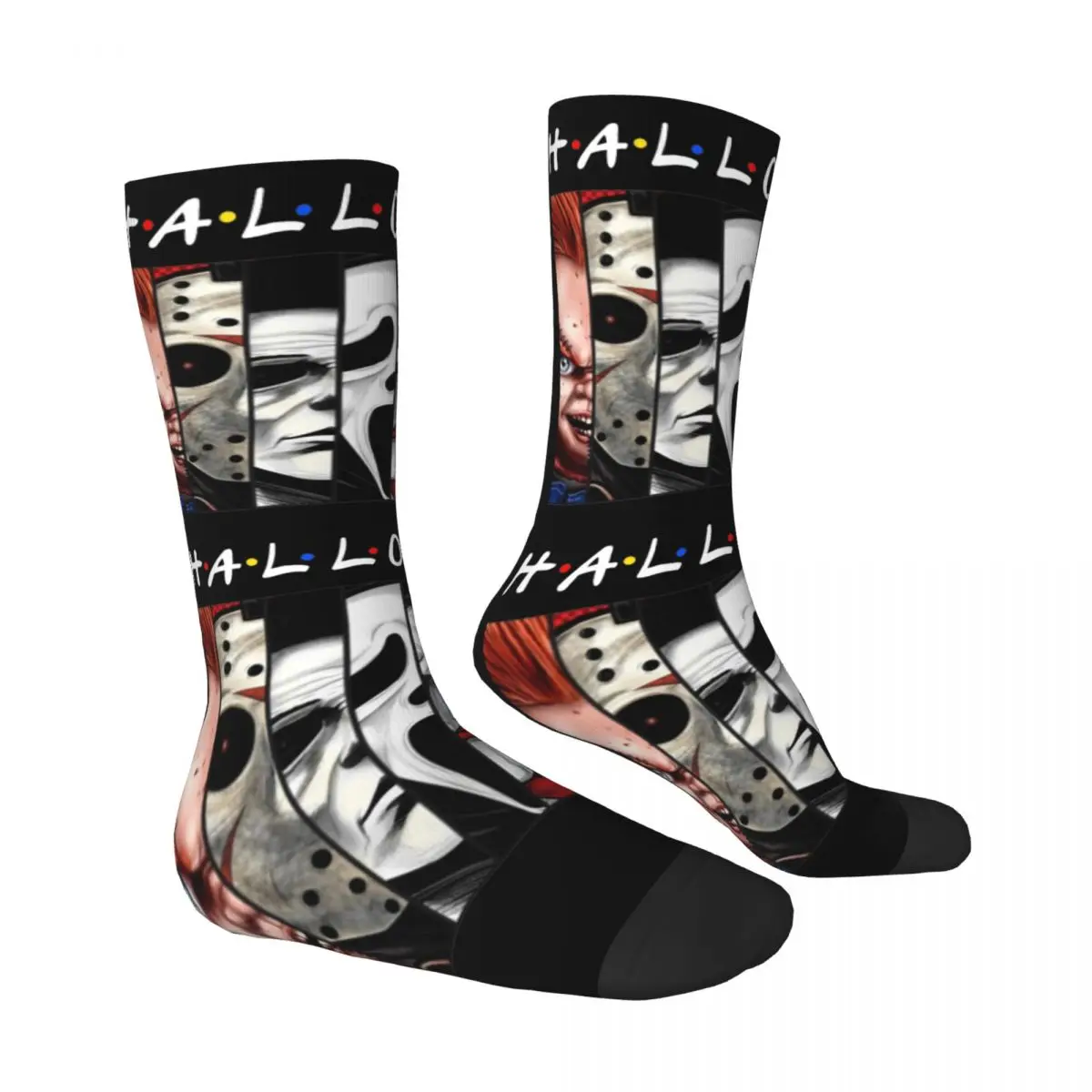 This Is My Scary Halloween Costume Socks Stephen King Horror Characters Funny Stockings Non Slip Couple Socks Soft Cycling Socks