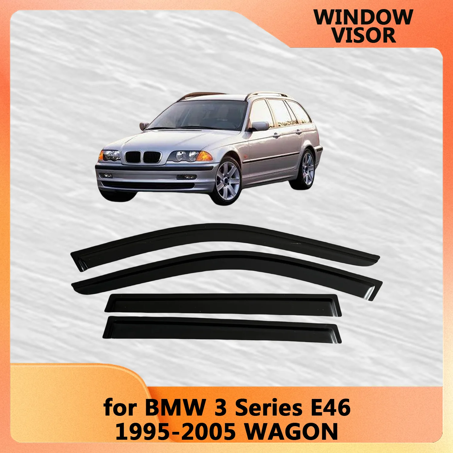 

Для BMW 3 серии E46 WAGON 1995 1996 1997 1998 1999 2000 2001-2005 ветровые дефлекторы дождевики дверной козырек вентиляционное окно козырек автомобили