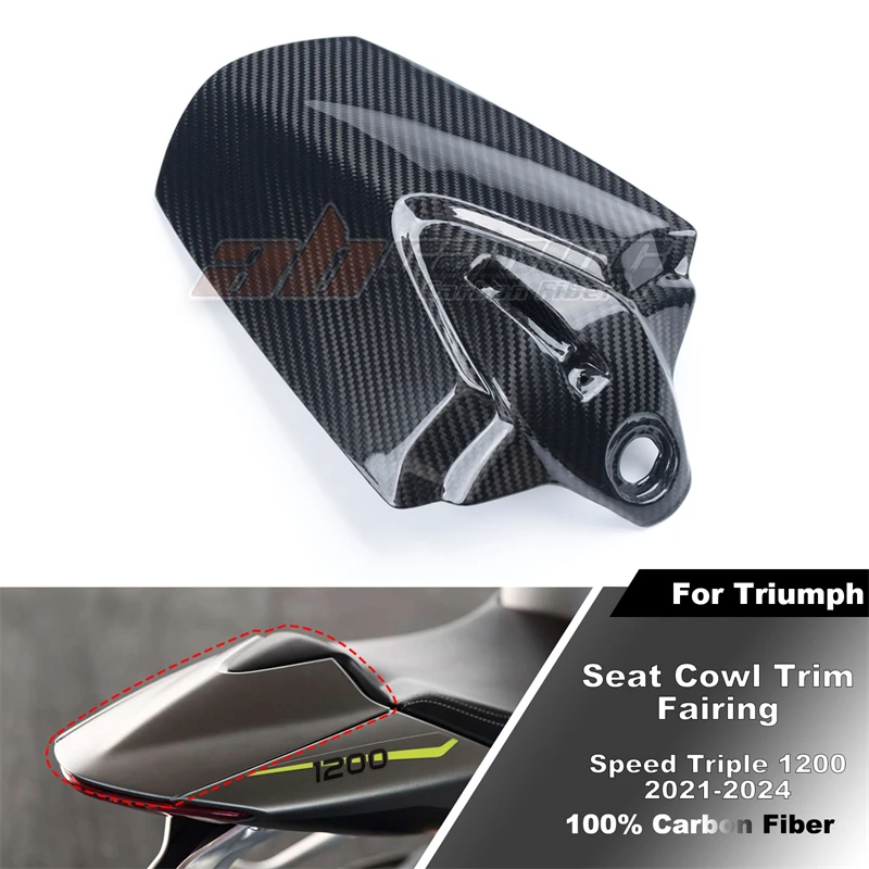 

Seat Cowl Trim Fairing For Triumph Speed Triple 1200 2021-2024 Full Carbon Fiber 100%