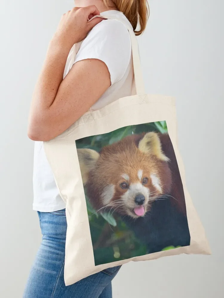 

Cheeky Red Panda Tote Bag bags for women Canvas bag shopping bag Fabric
