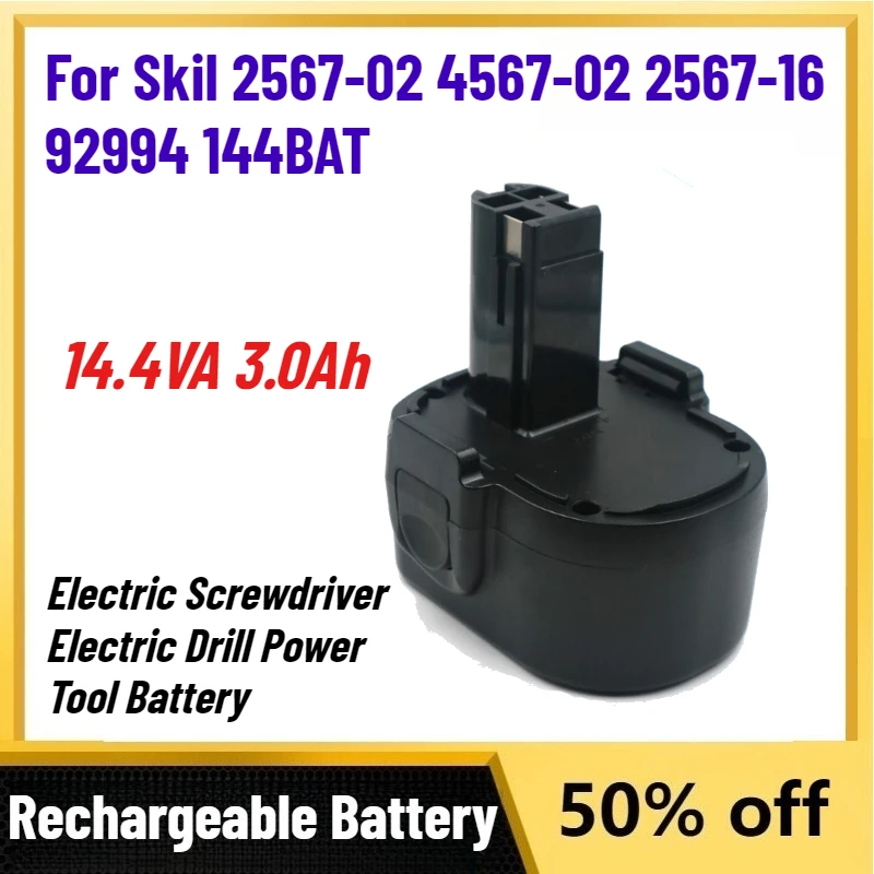 

New 14.4VA 3.0Ah Batteries for Skil 2567-02 4567-02 2567-16 92994 144BAT Electric Screwdriver Electric Drill Power Tool Battery