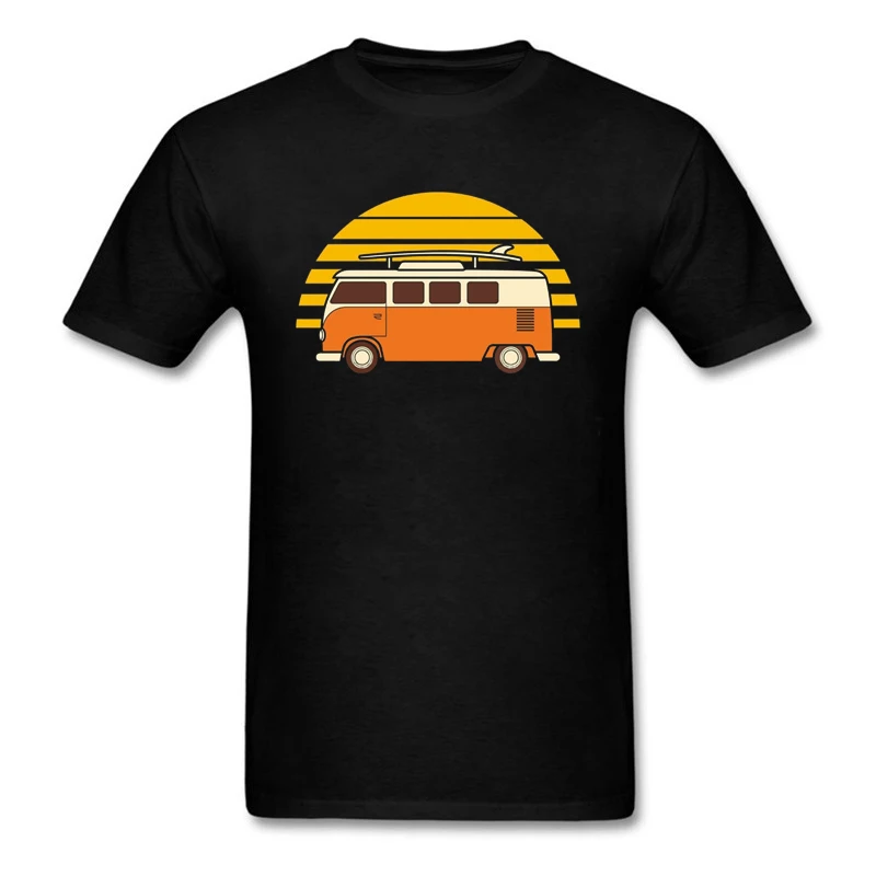 2022 Summer Style Fashion Sunset Van Men T-Shirt - Beach Camps German car Combi Bus Surfs Tee shirt