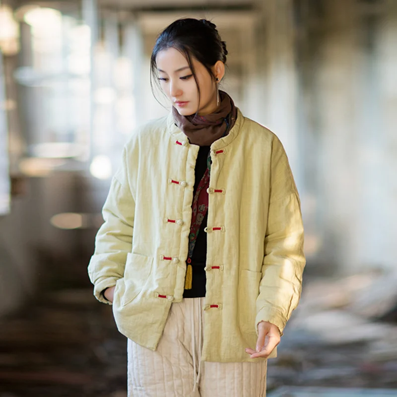 

Women's Winter down Jacket 2025 Warm Cotton-Padded Casual Vintage Thick Parka Outerwear Cold-Resistant Female Coat