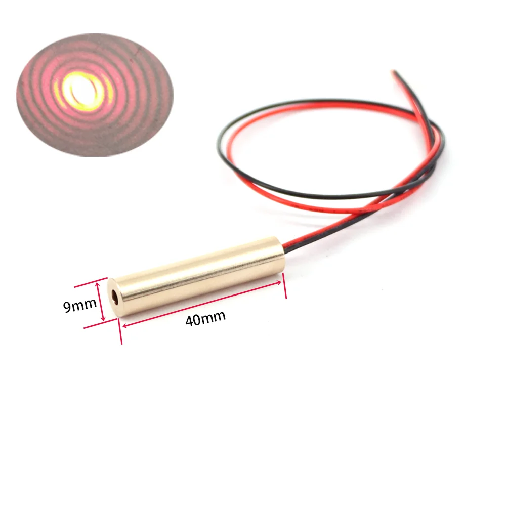 650nm 5mw Laser Module Head Laser Small Light Spot 10mm DC 3V-5V Voltage 30-Meter Range for DIY Laser Engraving Cutting Machine