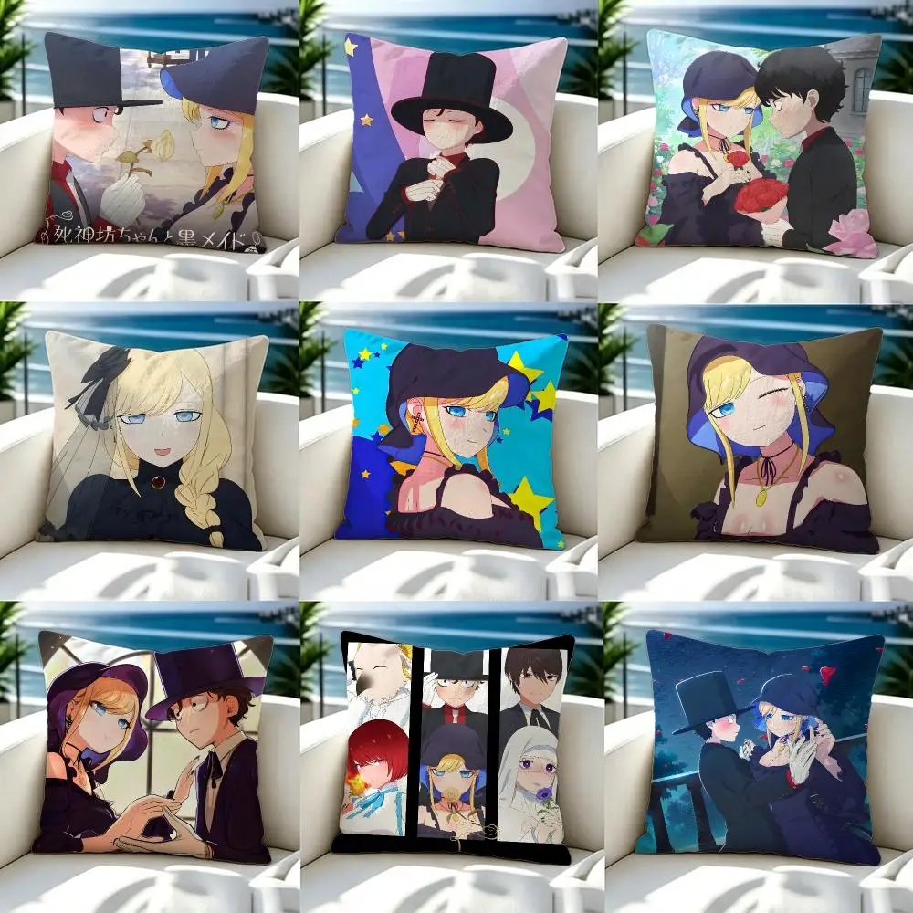 Anime Duke of Death and His MaidS Cushion Cover Soft Pillow Cover Two‑Side Throw Pillow Case for Sofa Pillowcase Home Decoration