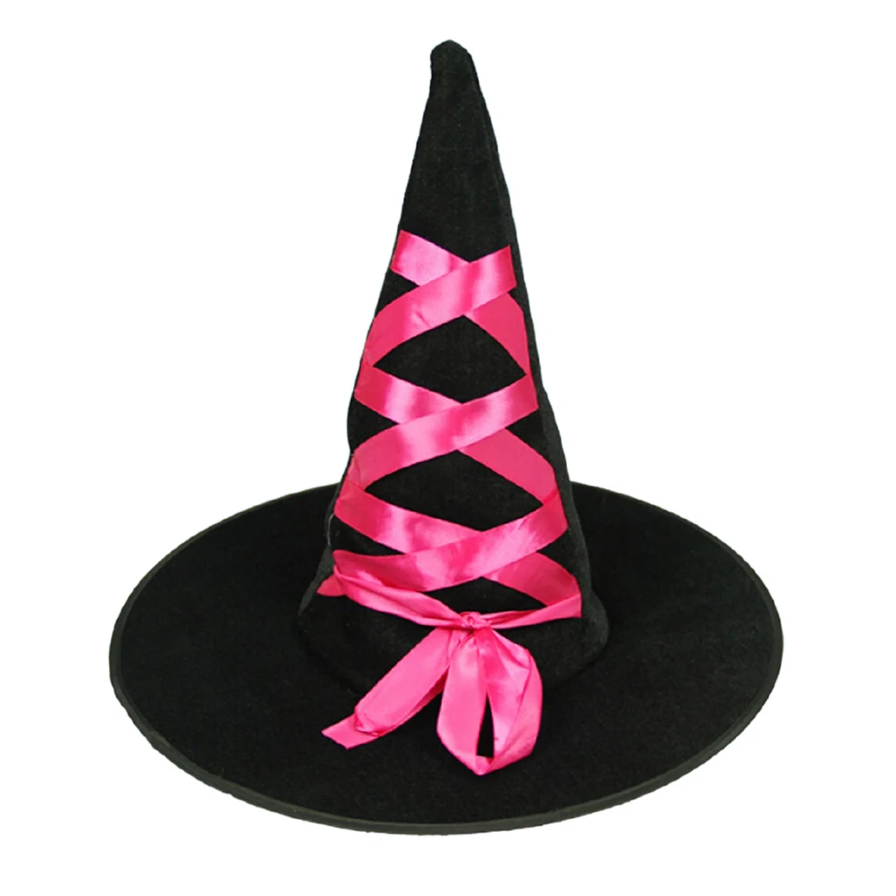 

Witch Hat Halloween Costume Party Supplies Masquerade Props Cosplay Set Decorations Unisex Size Lightweight Flannel