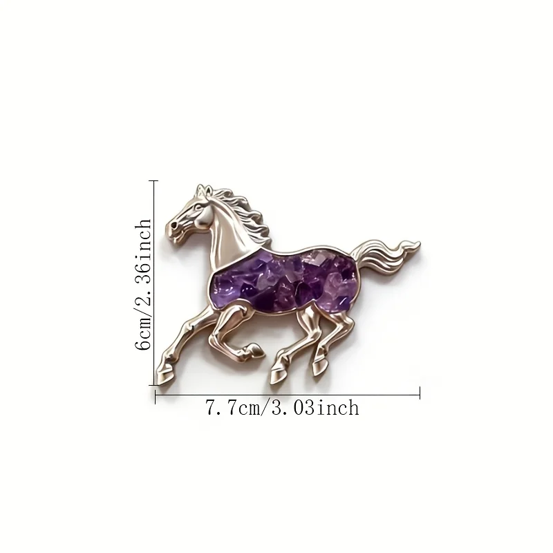 Popular Natural Pebble Crystal Pony Fridge Magnets - Creative Magnetic Decoration for Home Decor - Available in Multiple Colors