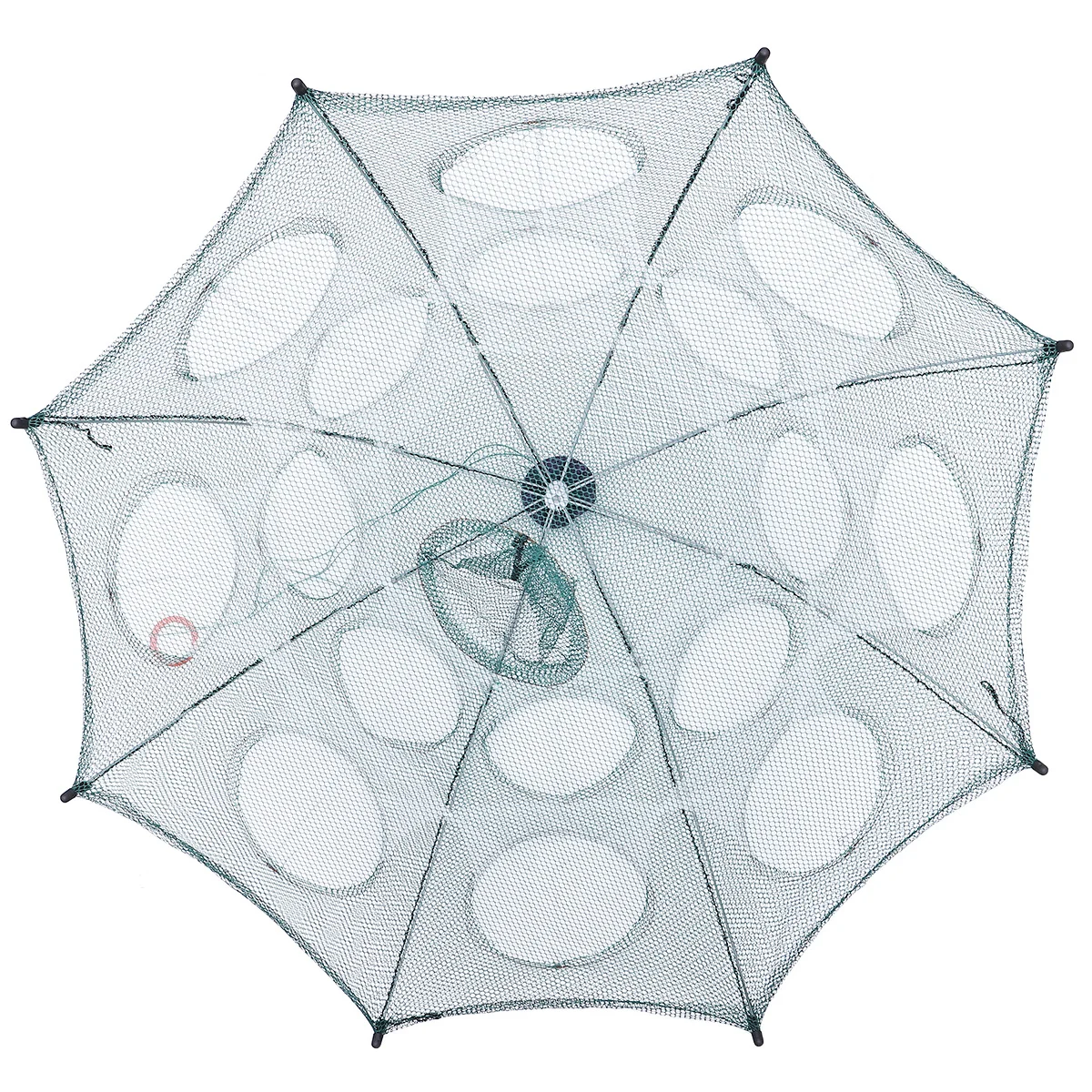 

1Pcs Foldable Fishing Shrimp Trap Net 16 Holes High Precision Nylon Mesh Automatic Open Portable Shrimp Lobster Crab Minnow