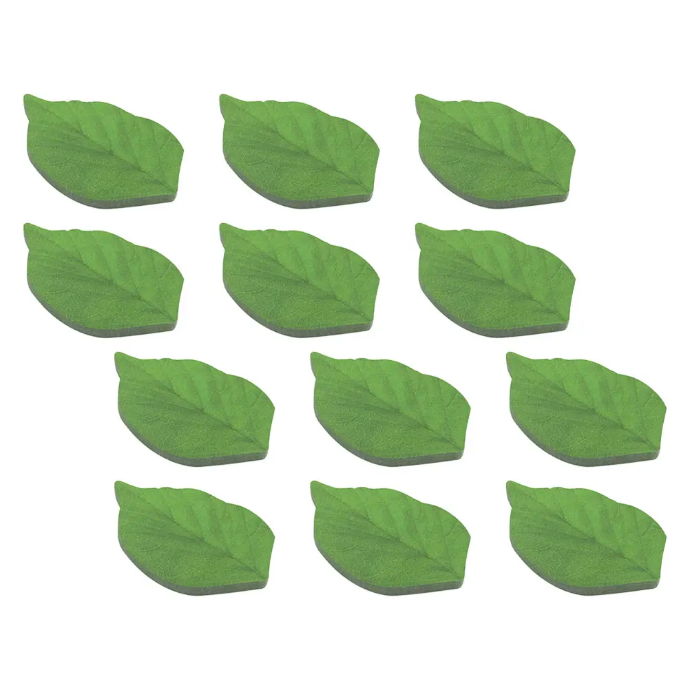 

12 Sets Green Leaf Leaf Shaped Memo Pads Realistic Plant Notepads Reusable Paper Leaves Cutouts Self Stick Notes
