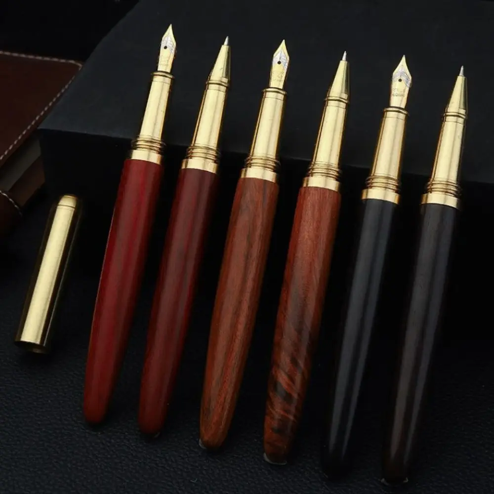 High-end Busines Wood Fountain Pen Exquisite Smooth Writing Calligraphy Fountain Pen Luxury 0.7mm Business Signature Pen