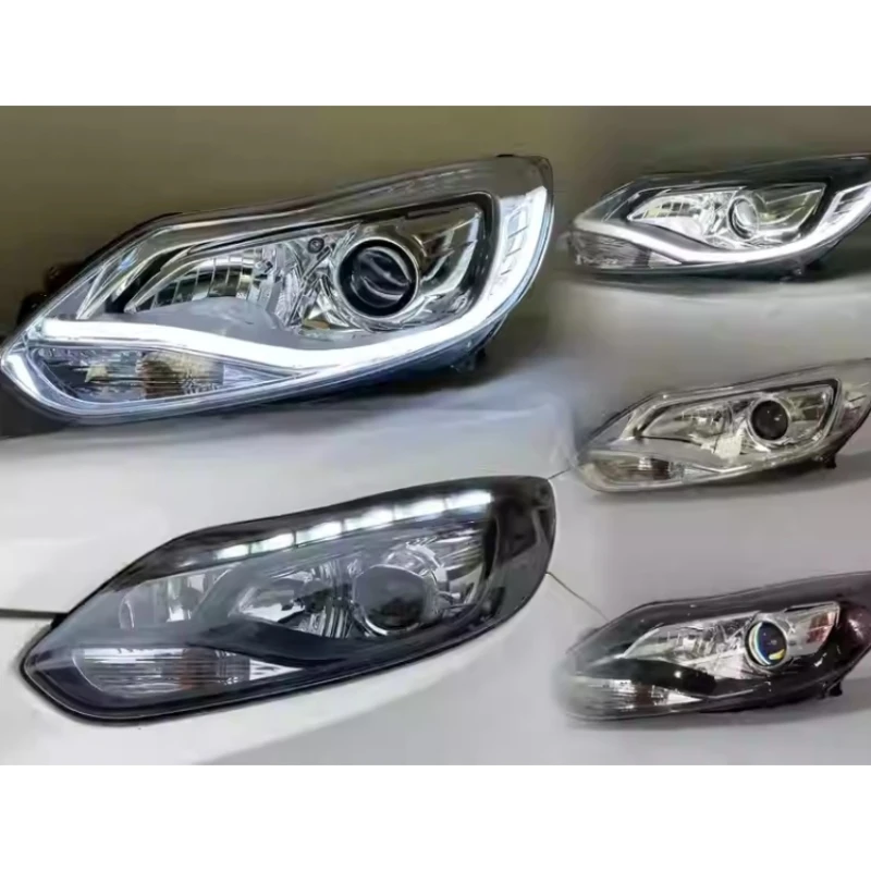 

Car Led Lens Headlight Assembly for Ford Focus 1.6 2.0 12-14 Upgrad Daytime Running Light Black White Head Lamp Turn Signal