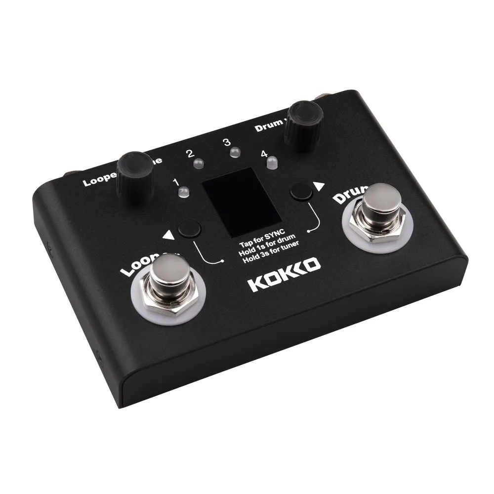 

KOKKO Drum Looper Effect Pedal Multifunctional Tuner BT Page-Turner Phrase Loop Recording Drum Machine Effect Compact Pedal