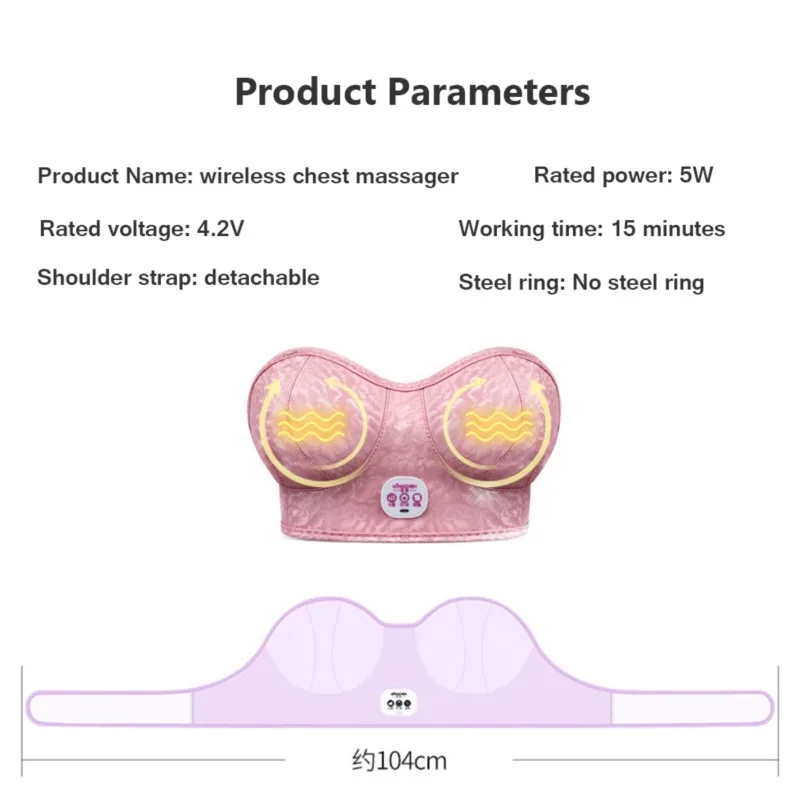 

Electric Wireless Breasts Enlarge Massager Chest Massager Lifting and Anti Sagging Enhancing Device for Home Use Breast Massage